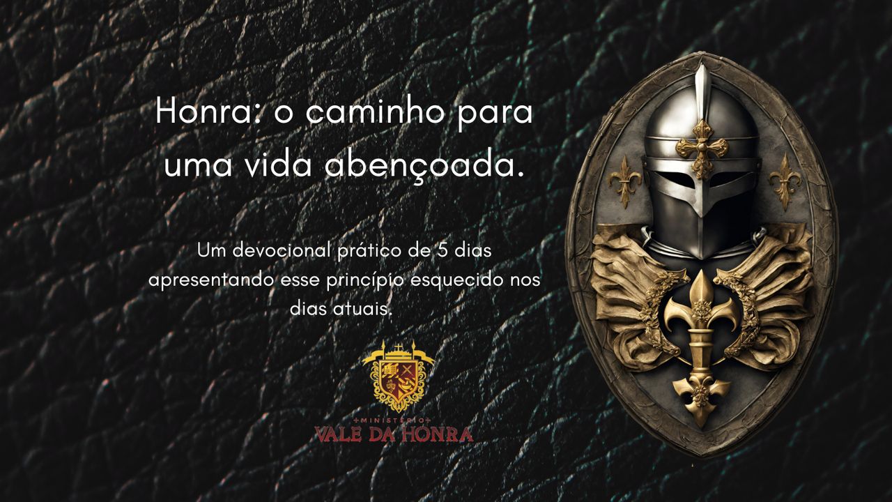 Capa do plano Honra: o caminho para uma vida abençoada